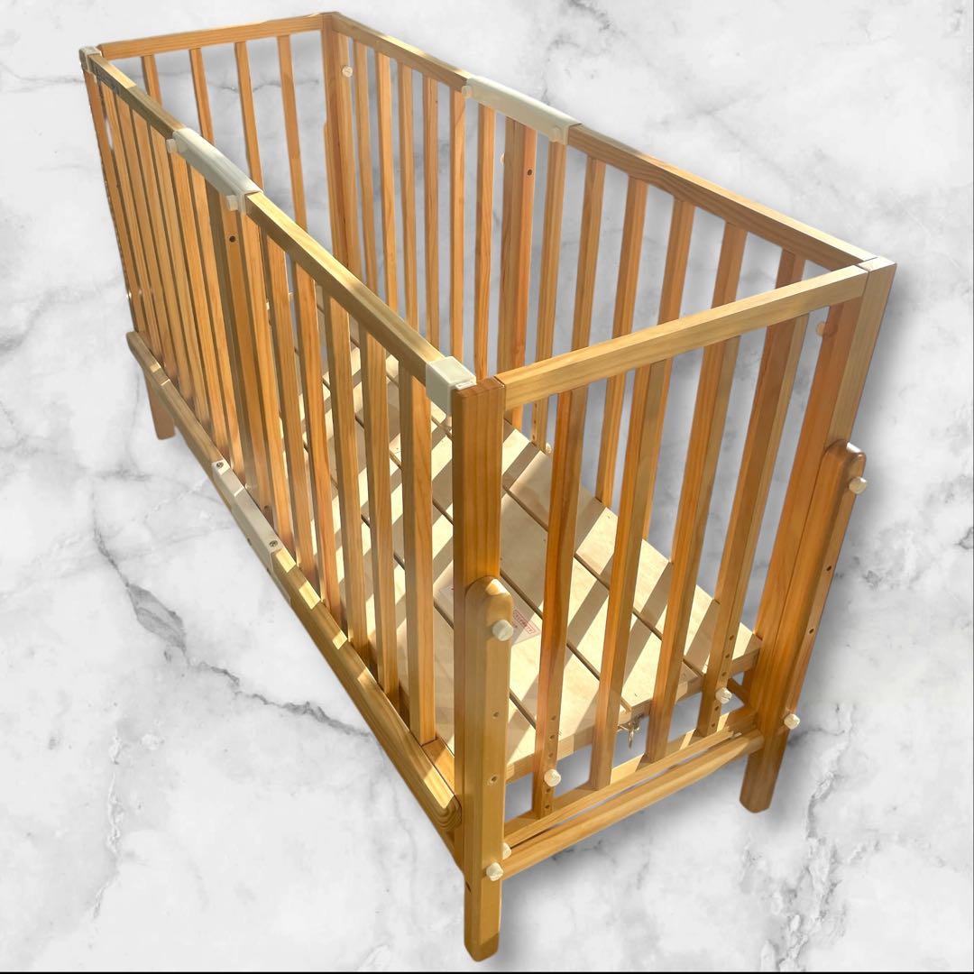 そいねーるⅢ ベビーベッド ナチュラル 大和屋 添い寝 ベルト付き