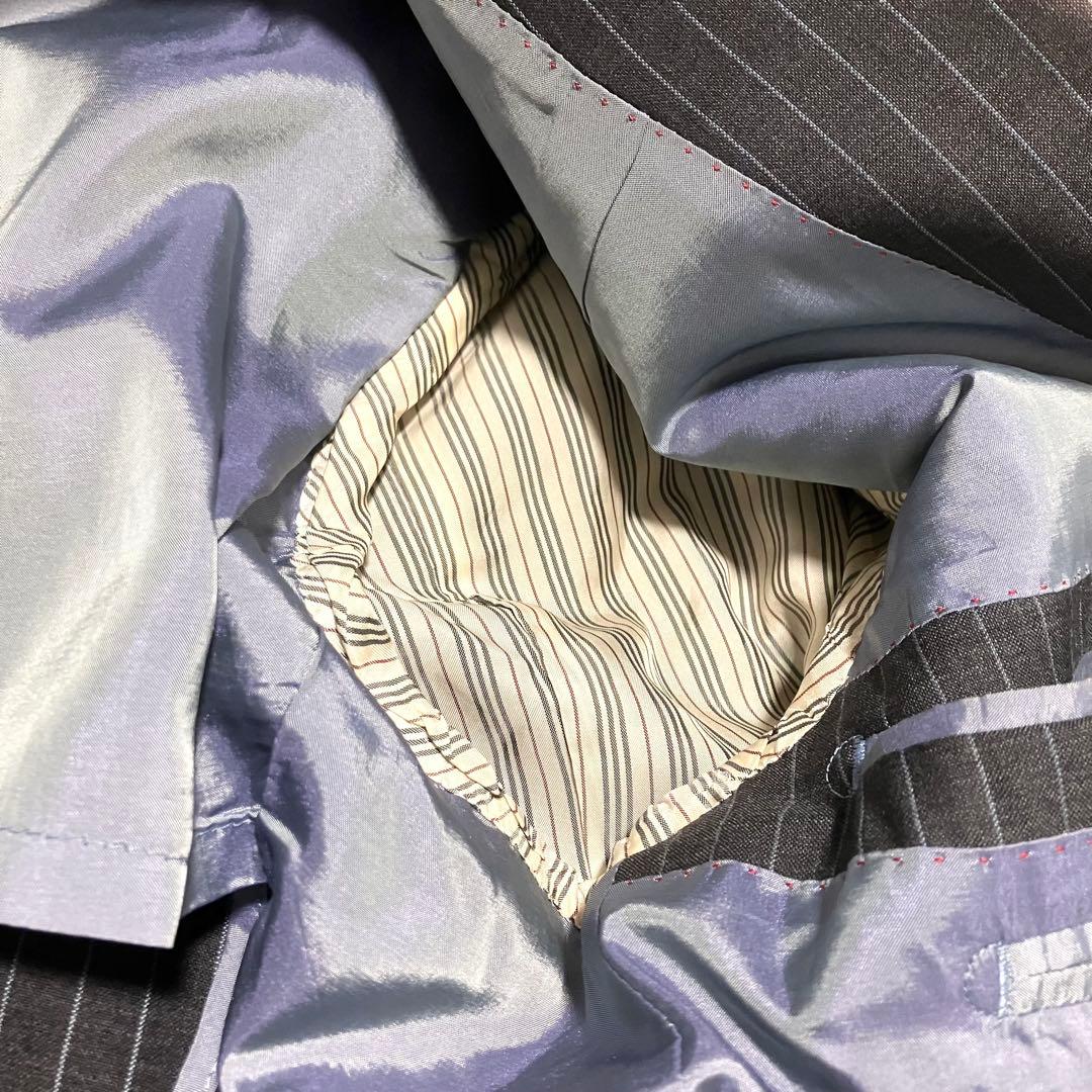 希少✨バーバリーブラックレーベル スーツ セットアップ ストライプ 裏地玉虫色