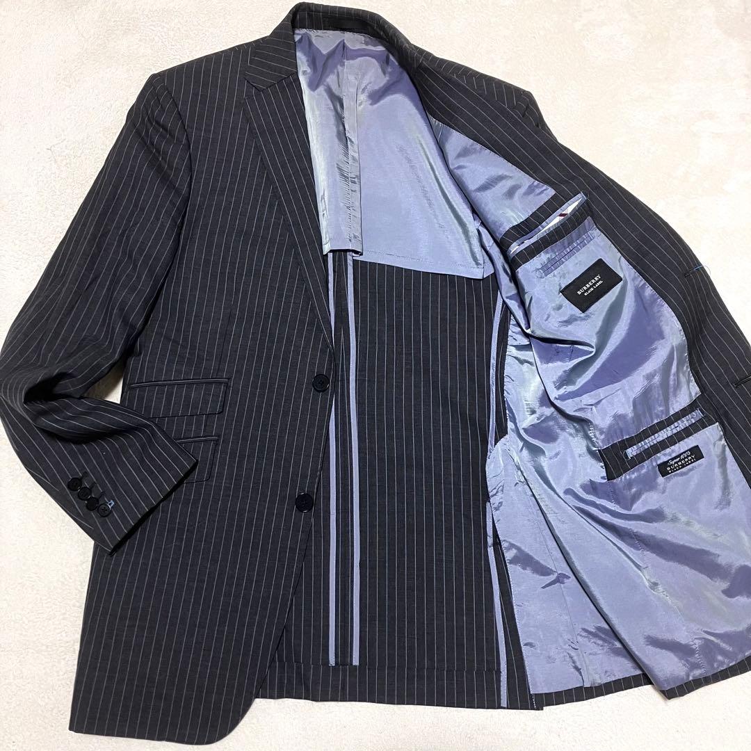 希少✨バーバリーブラックレーベル スーツ セットアップ ストライプ 裏地玉虫色