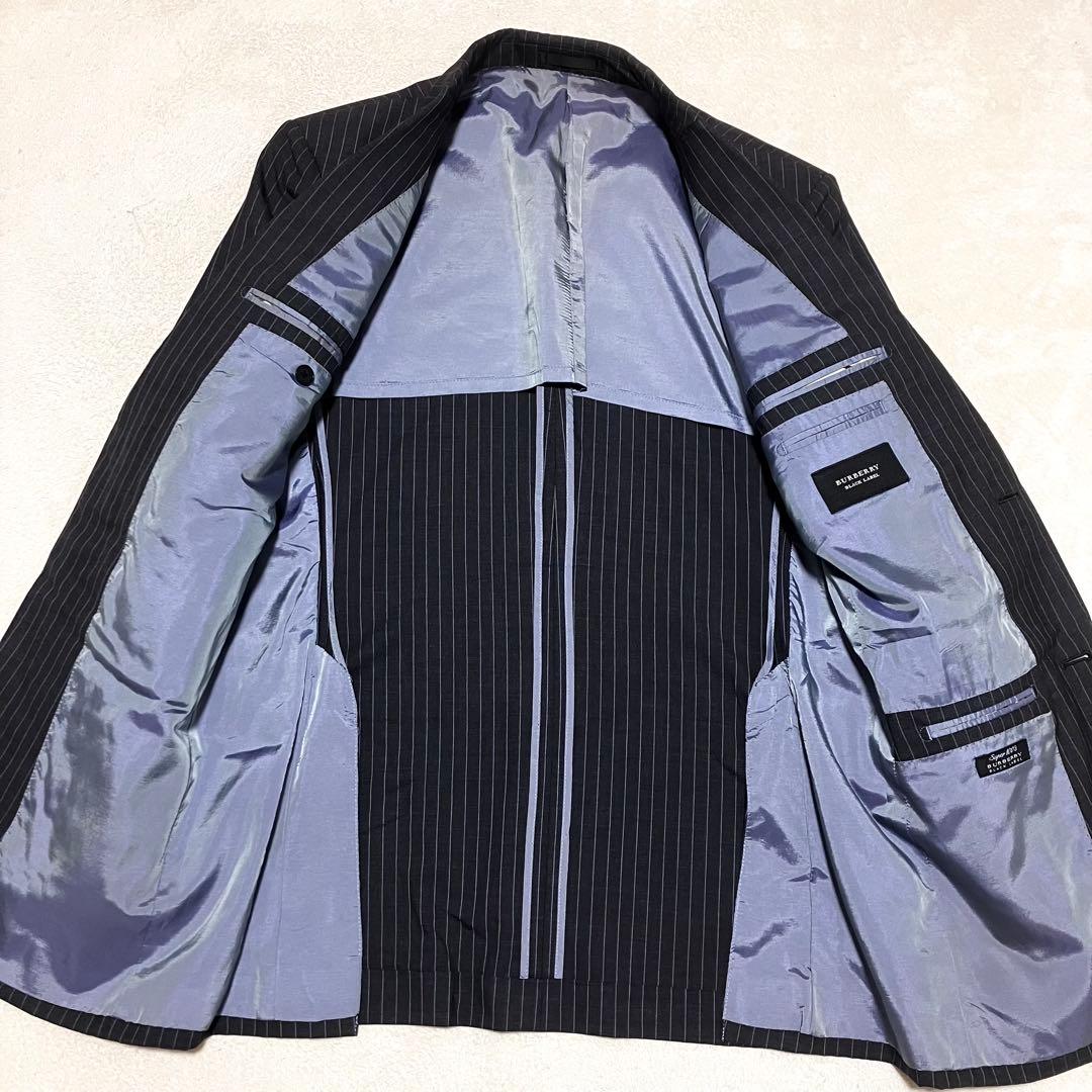 希少✨バーバリーブラックレーベル スーツ セットアップ ストライプ 裏地玉虫色