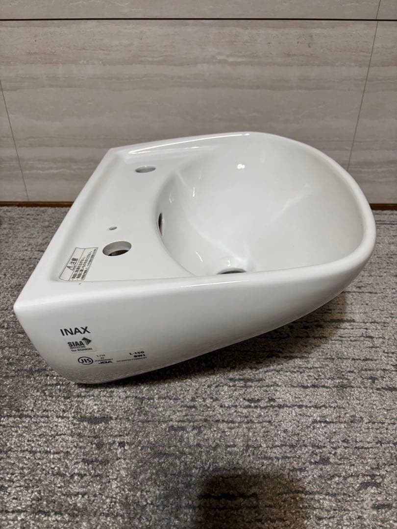 平付手洗い器　大　立形水石けん入　水栓　配管セット