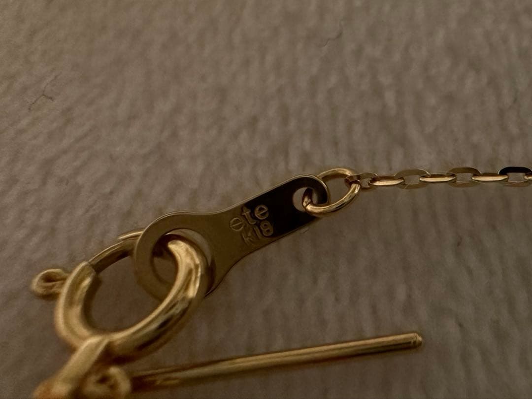 エテ　K18YG ミラーカットチェーン ネックレス