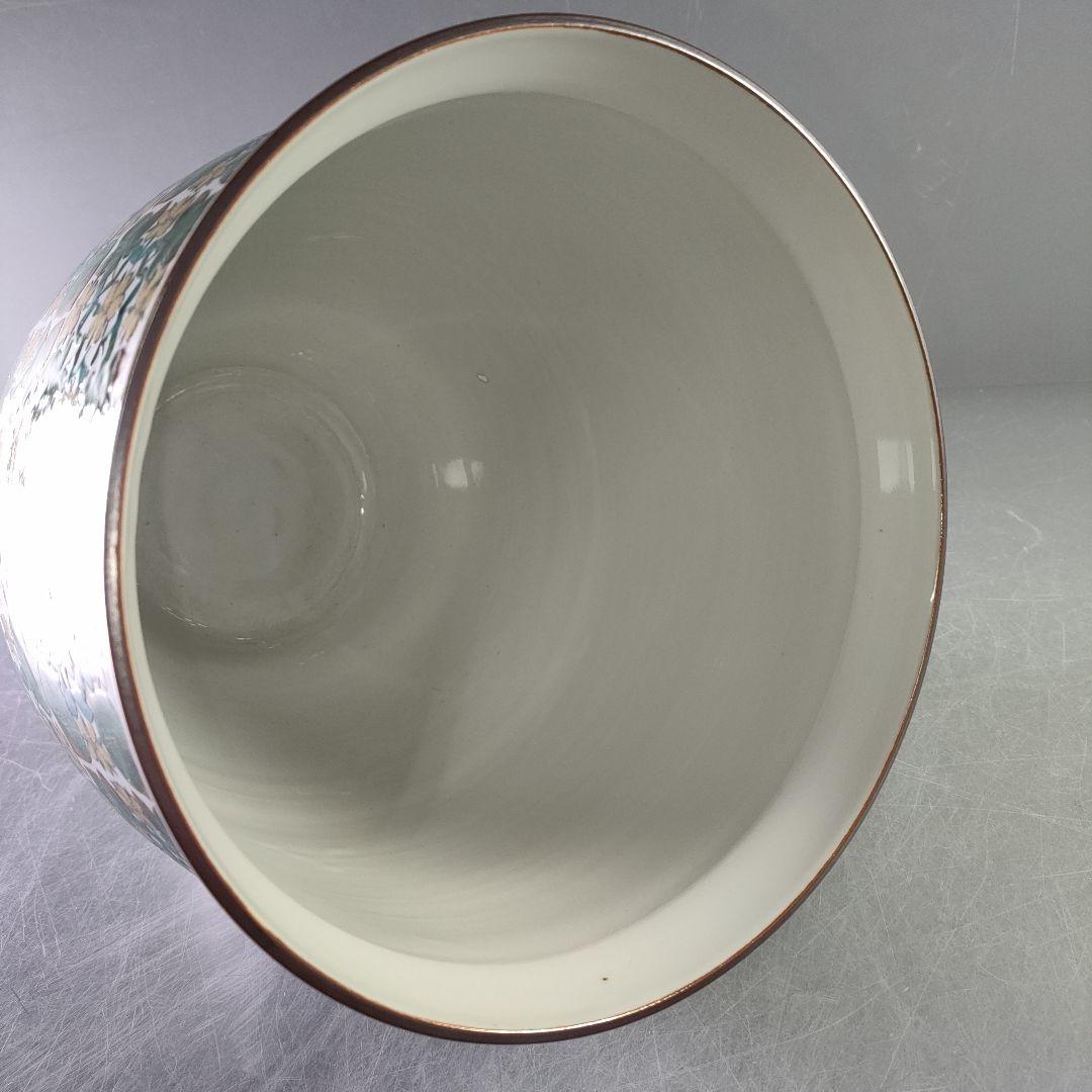 A1150-10/九谷焼/宮川哲爾 造/色絵野草文花器/花入/花瓶/華道具/