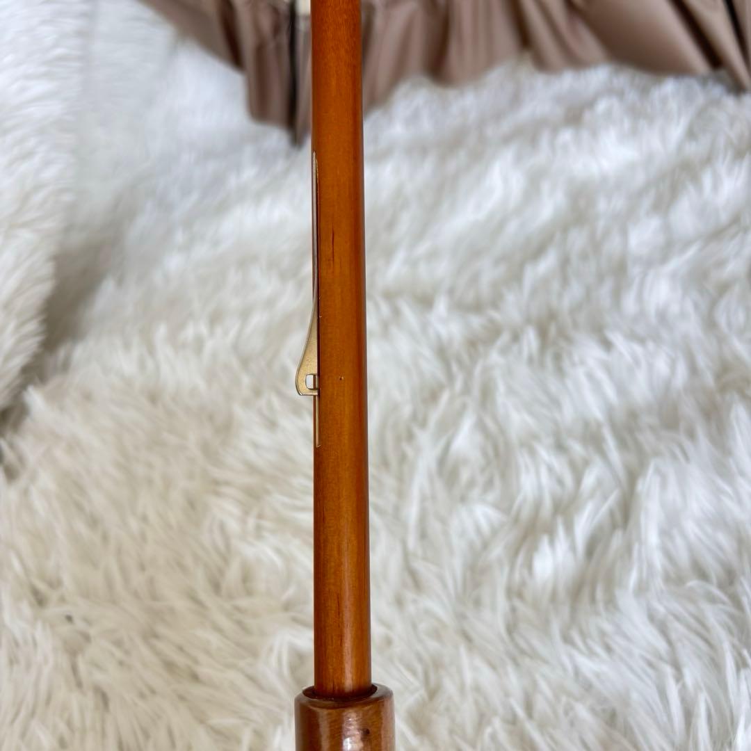 未使用　グレイシー　ムーンバット　日傘　フリル　ベージュ　晴雨兼用　バイカラー