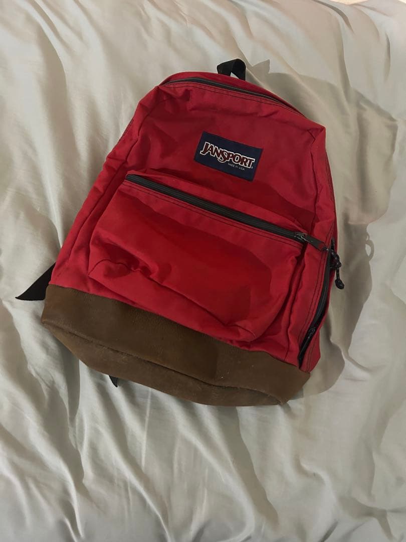 大*店様 80s USA製 JANSPORT ボトムレザー リュック　赤　90s