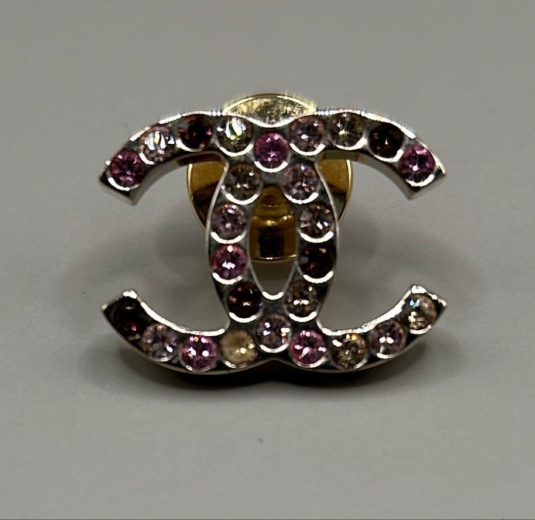 シャネル　ココマーク 08A ココ ラインストーン ピン ピアス　片耳のみ