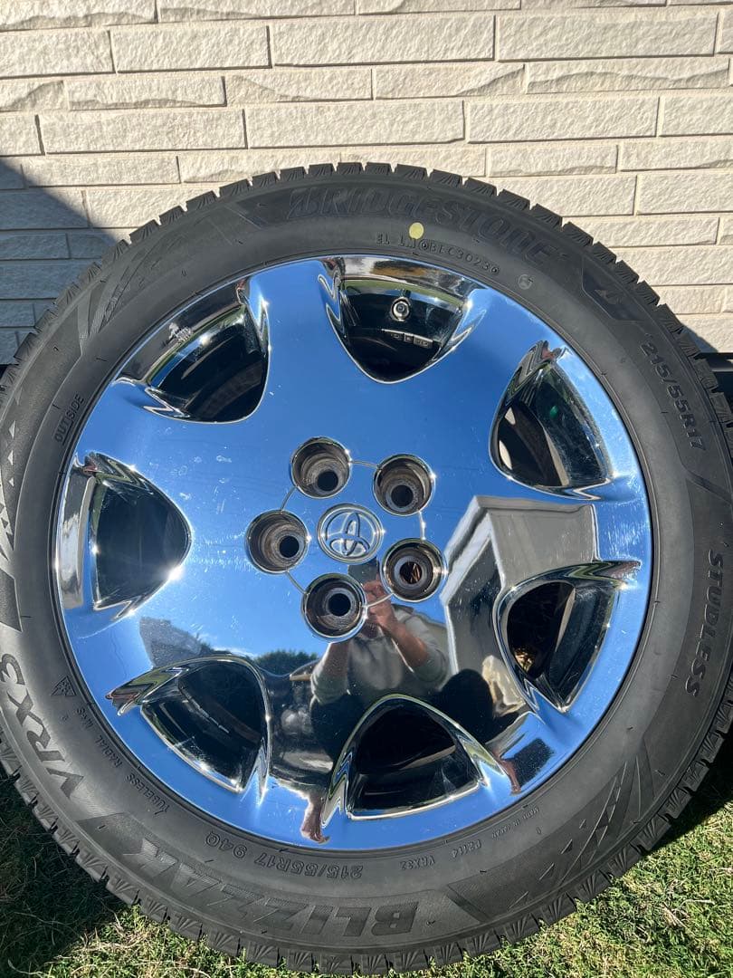 538様30セルシオ 純正オプション メッキホイール215/55R17