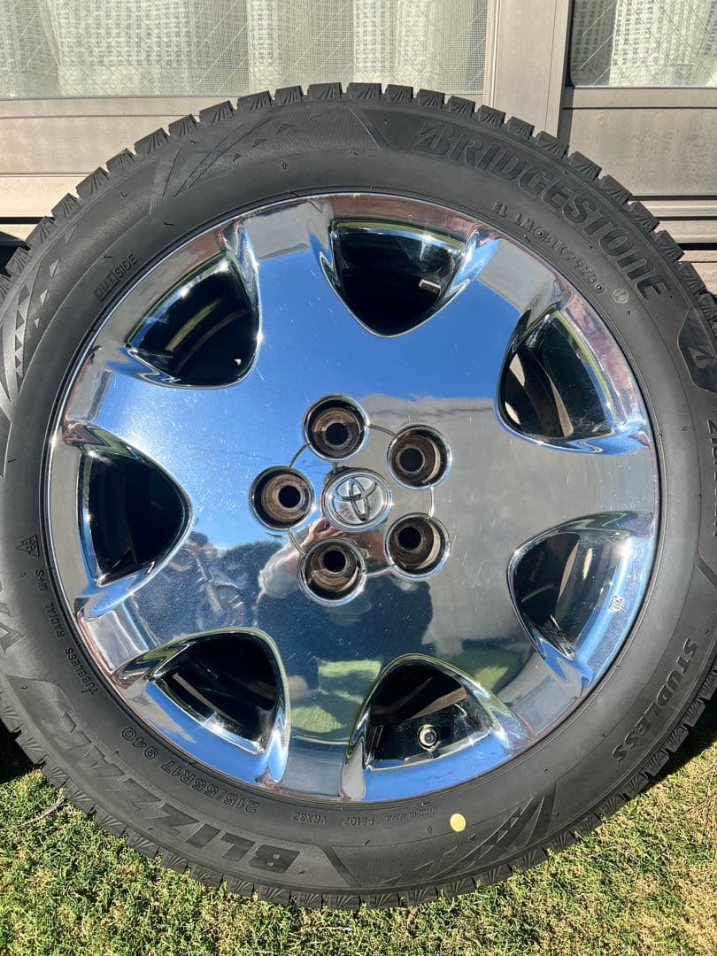 538様30セルシオ 純正オプション メッキホイール215/55R17