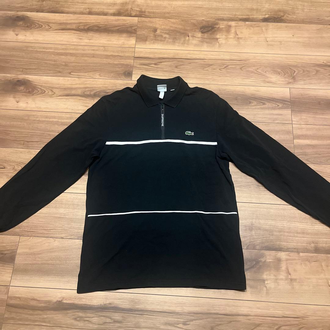 希少　Supreme ×LACOSTE ポロシャツ　サイズM 黒