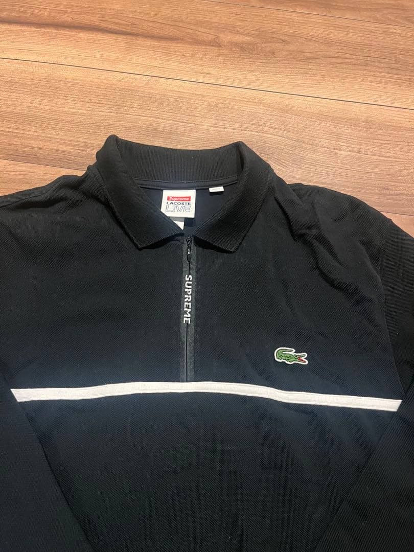 希少　Supreme ×LACOSTE ポロシャツ　サイズM 黒