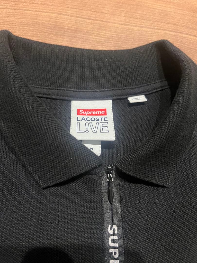 希少　Supreme ×LACOSTE ポロシャツ　サイズM 黒