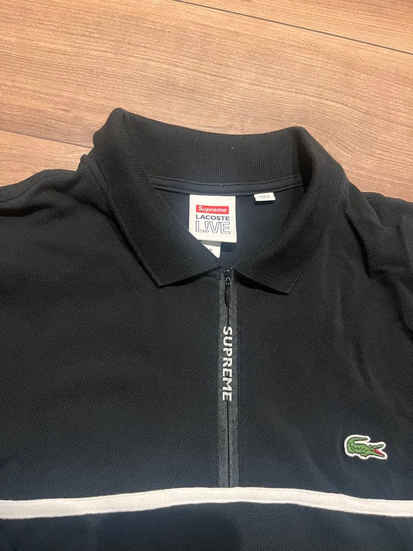 希少　Supreme ×LACOSTE ポロシャツ　サイズM 黒