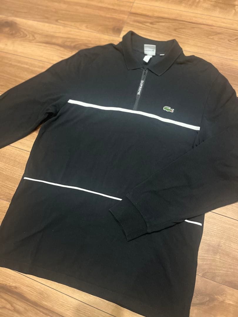 希少　Supreme ×LACOSTE ポロシャツ　サイズM 黒