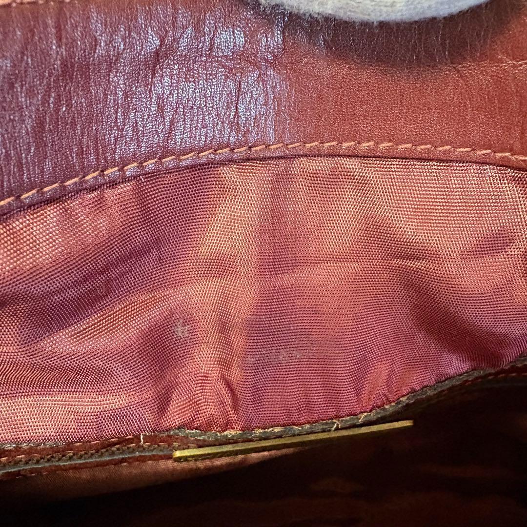 Cartierカルティエ ボストンバッグ マストライン 南京錠あり バーガンディ