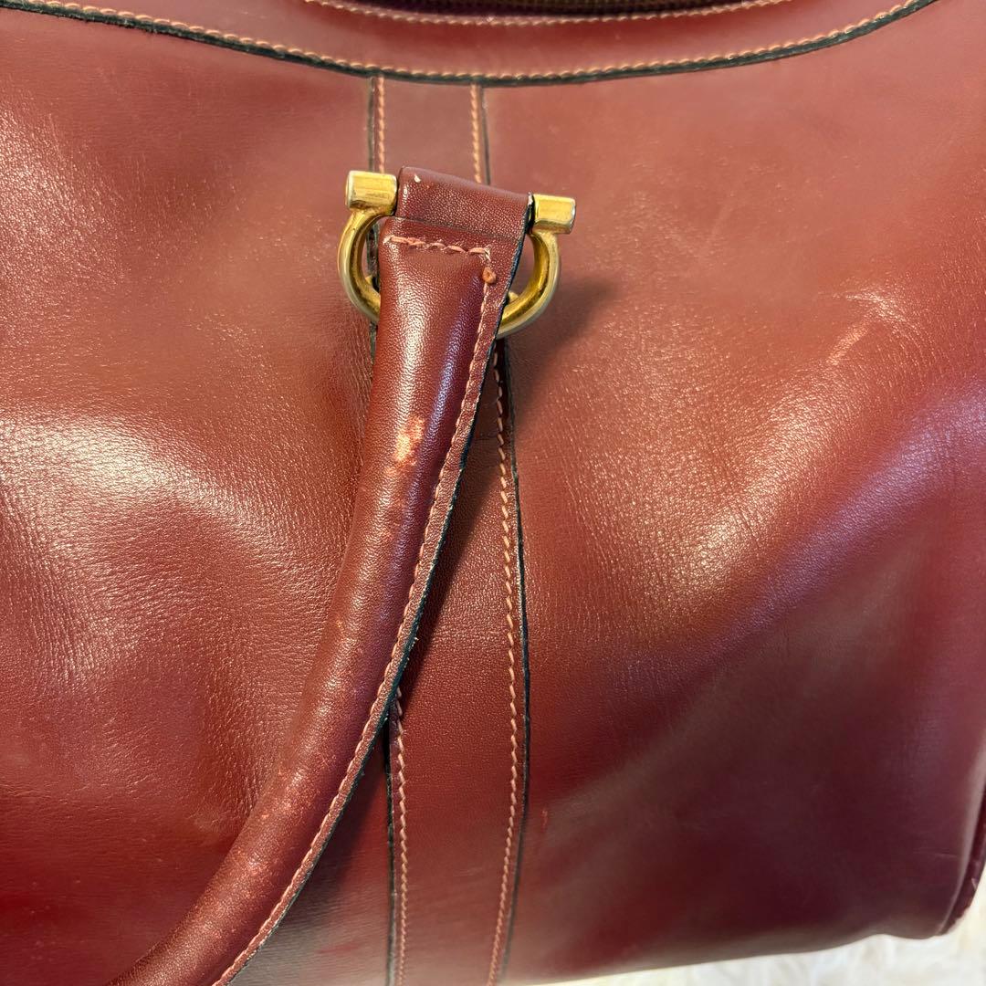 Cartierカルティエ ボストンバッグ マストライン 南京錠あり バーガンディ