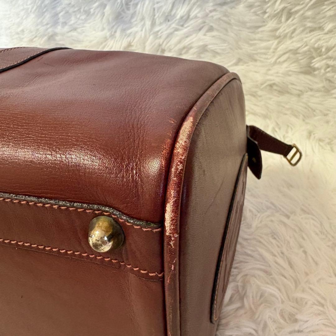 Cartierカルティエ ボストンバッグ マストライン 南京錠あり バーガンディ