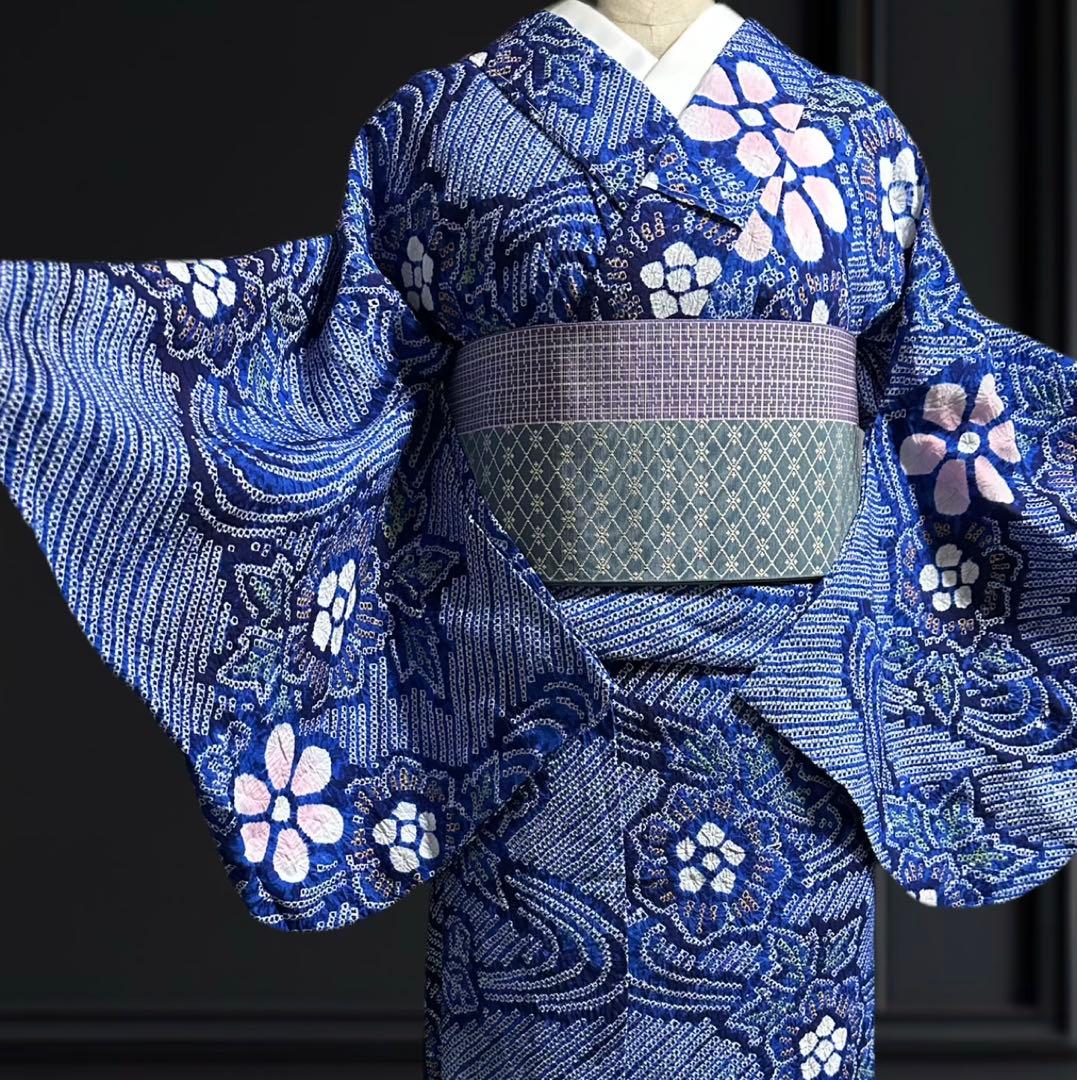 未使用✨美品❣️有松鳴海絞り浴衣