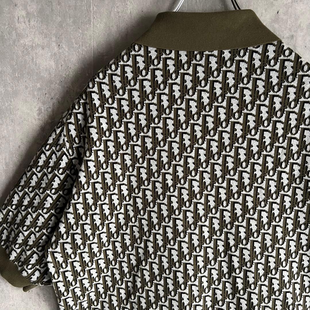 Dior　ディオール　オブリーク　コットン　ジャカード　ポロシャツ　極美品　L