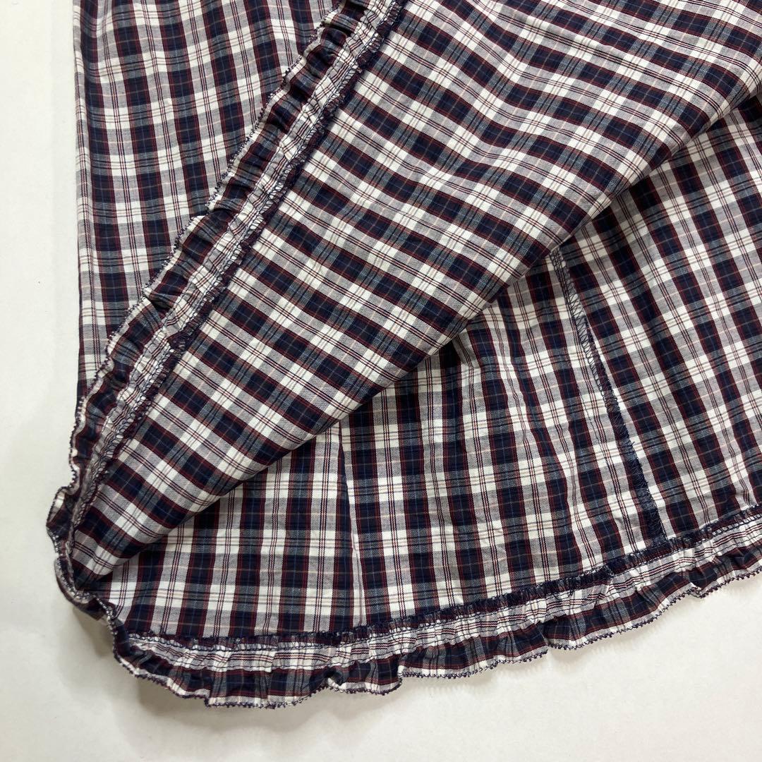 【新品】ピンクハウス 白×ネイビー系チェック チュニックブラウス/2025年