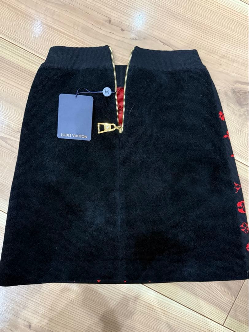 も*も様 VUITTON モノグラムウールニットAラインミニスカート