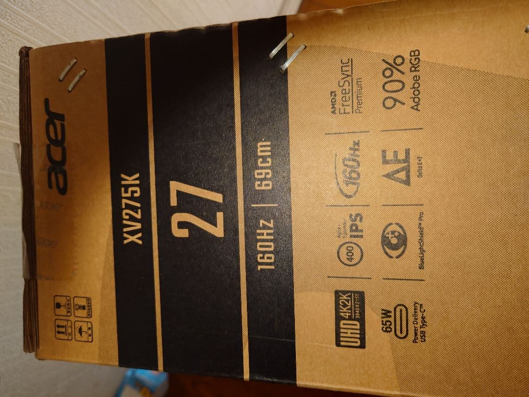 i*w様 Acer XV275K 4k IPSモニター 27インチ 160Hz
