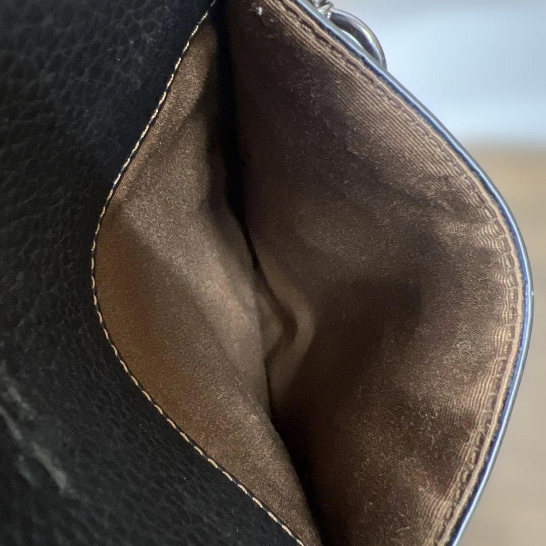 【美品】コーチ ショルダーバッグ ベージュ ブラック【COACH】