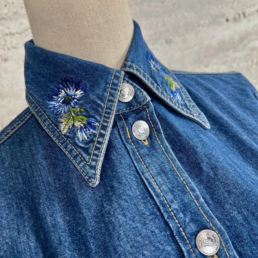 極美品★ETRO★エンブロイダリー★デニム★シャツ★ジャケット