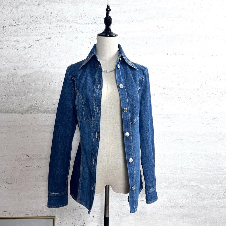 極美品★ETRO★エンブロイダリー★デニム★シャツ★ジャケット