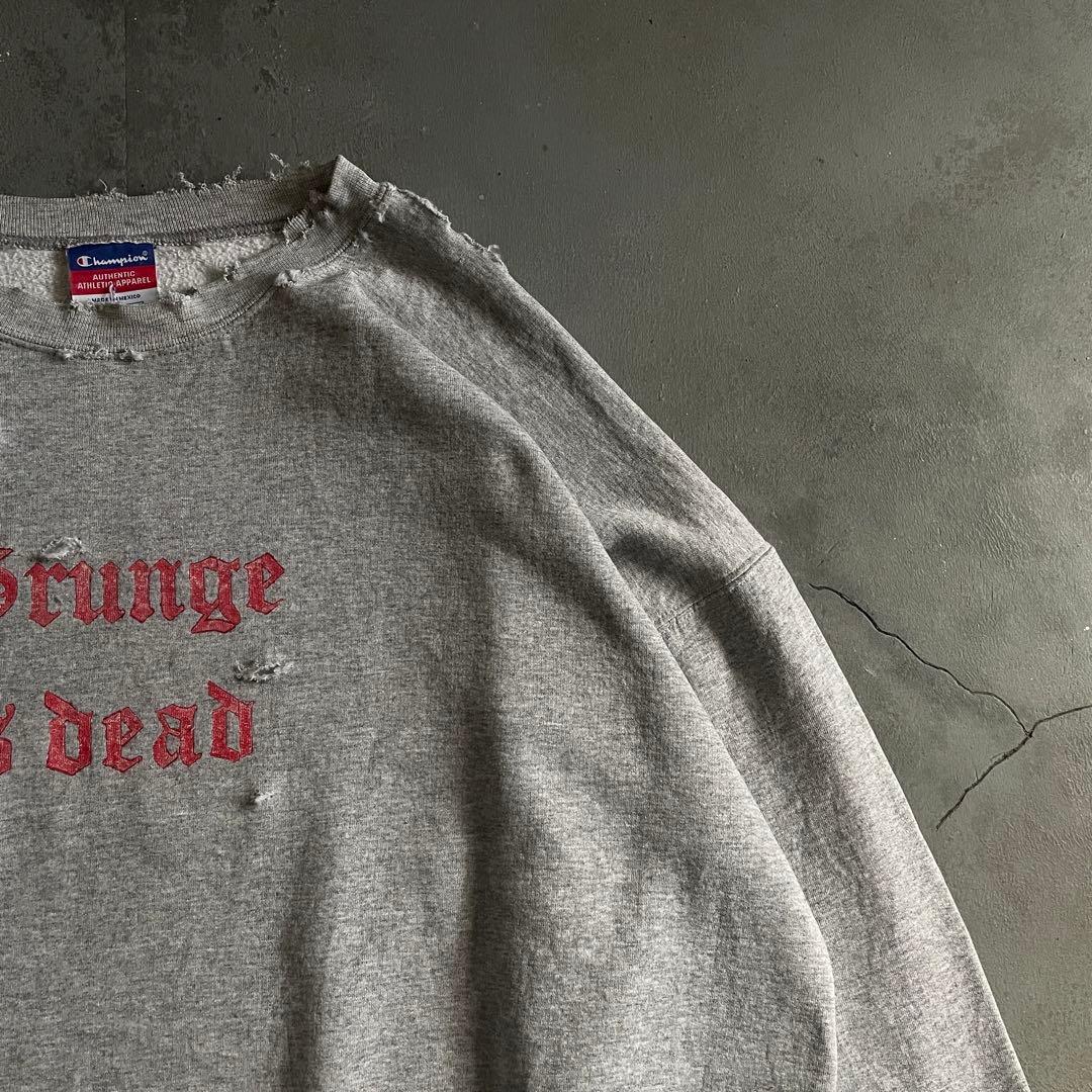 grunge is dead“ペイント“杢”XXL“boro sweat