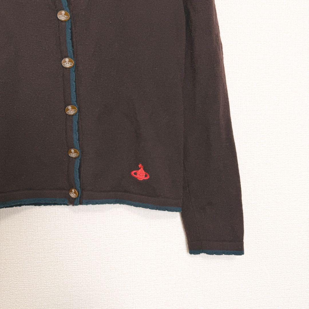 ヴィヴィアンウエストウッド　カーディガン　総オーブボタン　バイカラー