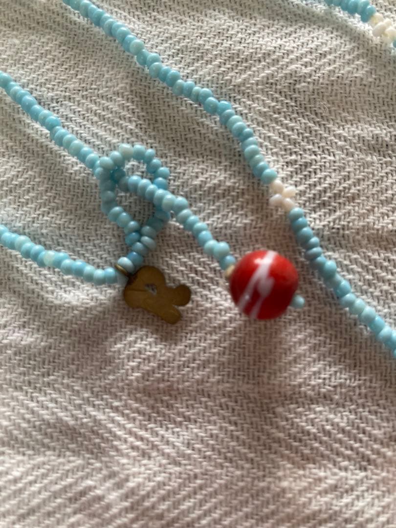 ◉45Rアンティークビーズフラワーネックレス◉