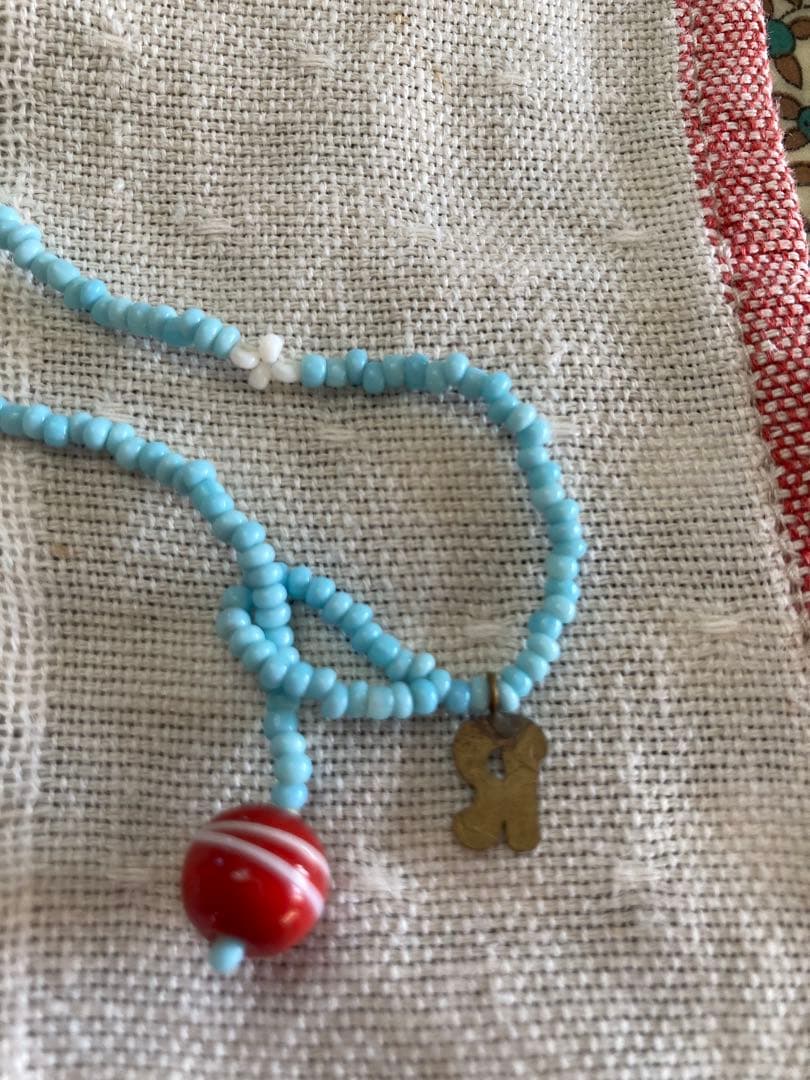 ◉45Rアンティークビーズフラワーネックレス◉