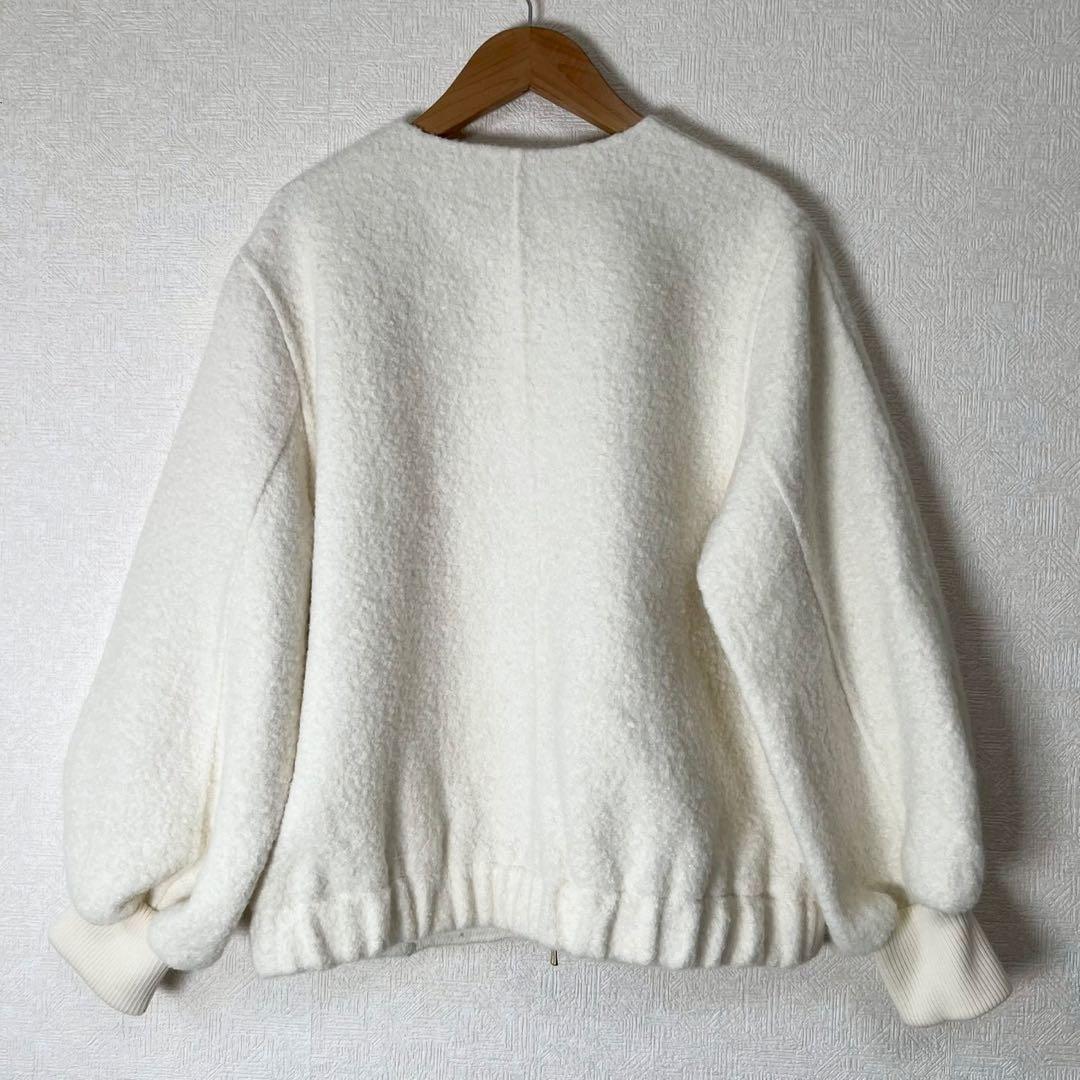 定価10万 ANAYI 24AW アルパカリバーパフブルゾン オフホワイト 36