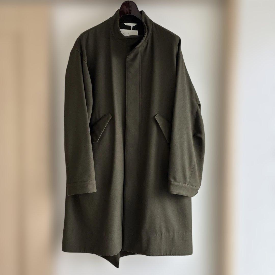 ジャケット・アウター OVERCOAT Wool Serge Mods Coat In Khaki