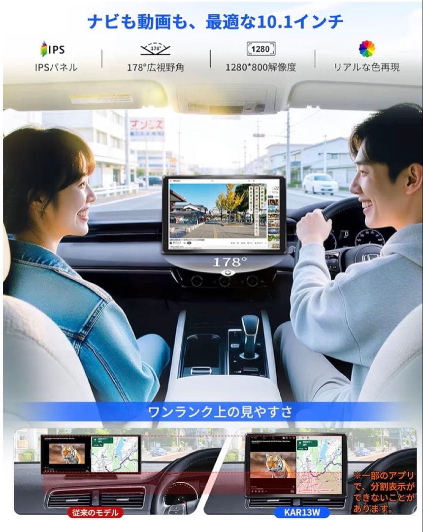 KASUVAR 回転式ポータブルディスプレイオーディオ