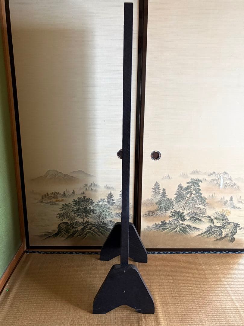 鎌倉彫り　姿見　鏡　スタンドミラー　昭和レトロ　アンティーク