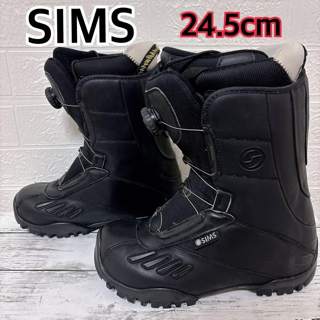 美品 ✨ SIMS スノーボードブーツ Boa システム ブラック 24.5cm