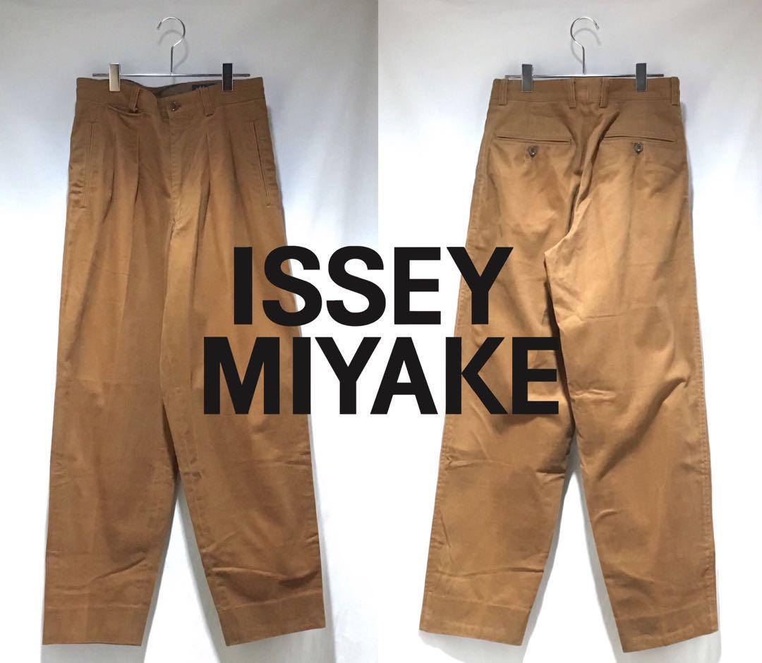 パンツ ISSEY MIYAKE WIDE cotton slacks