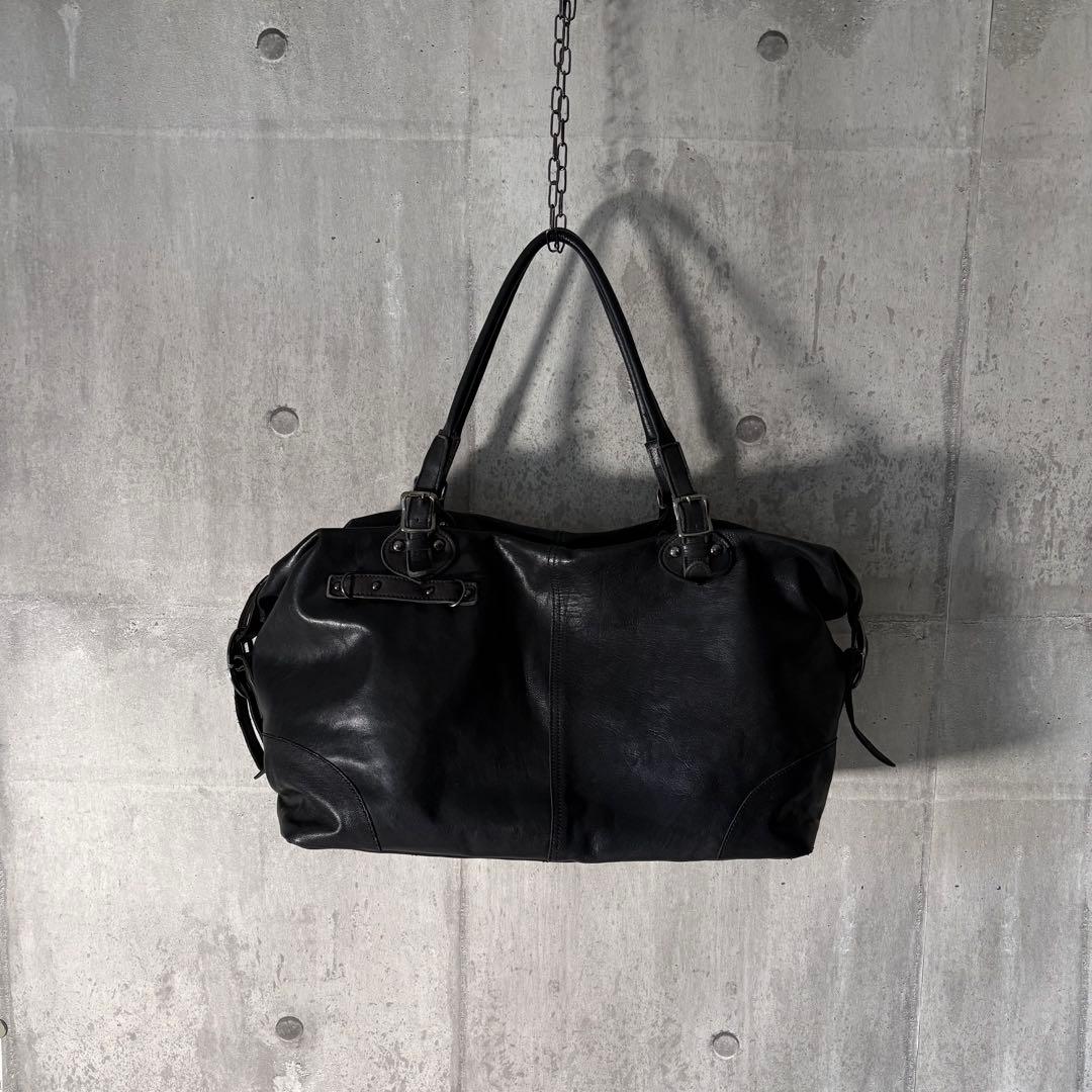 バッグ 00s archive leather boston bag y2k