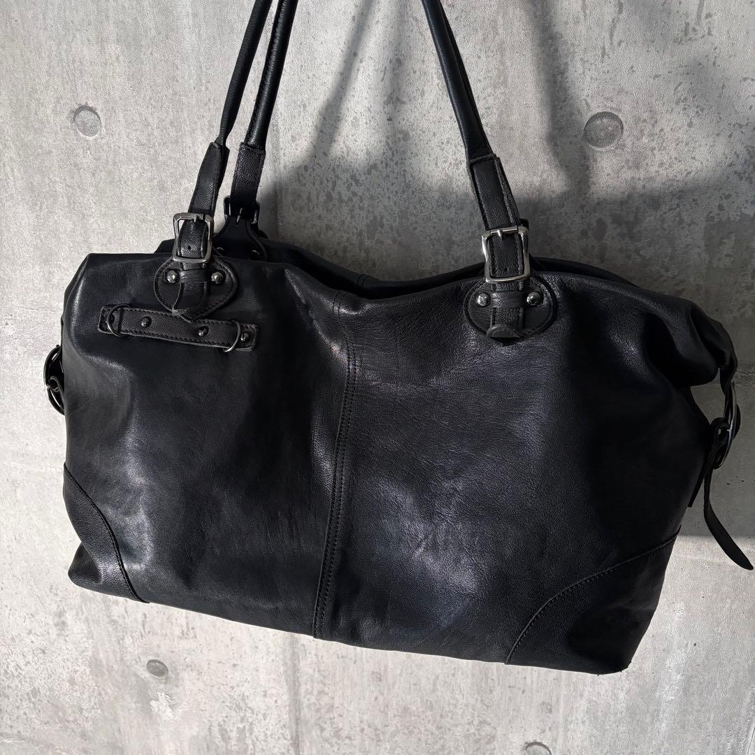 バッグ 00s archive leather boston bag y2k