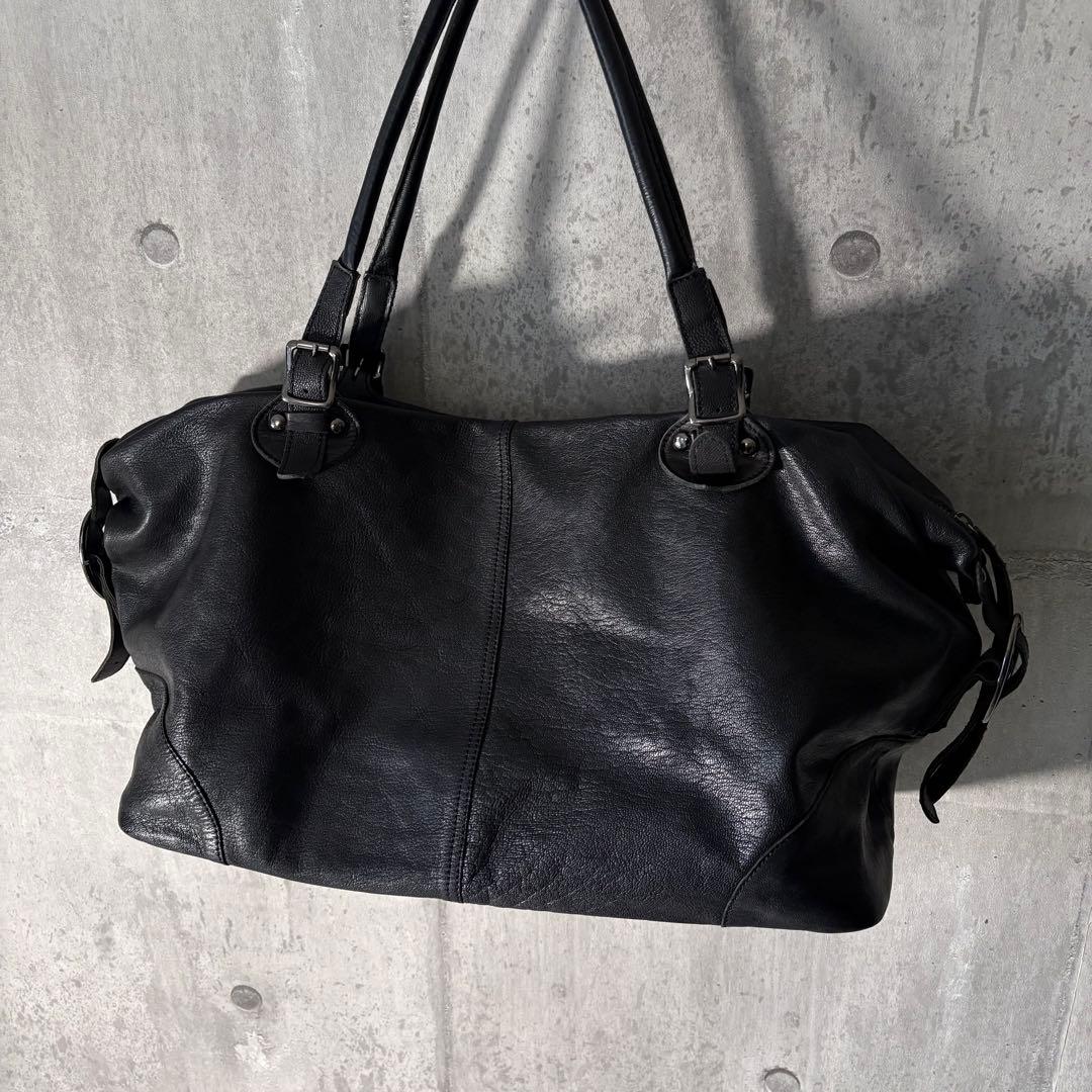 バッグ 00s archive leather boston bag y2k