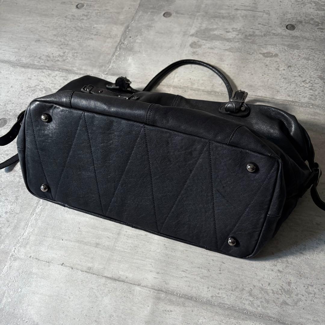 バッグ 00s archive leather boston bag y2k