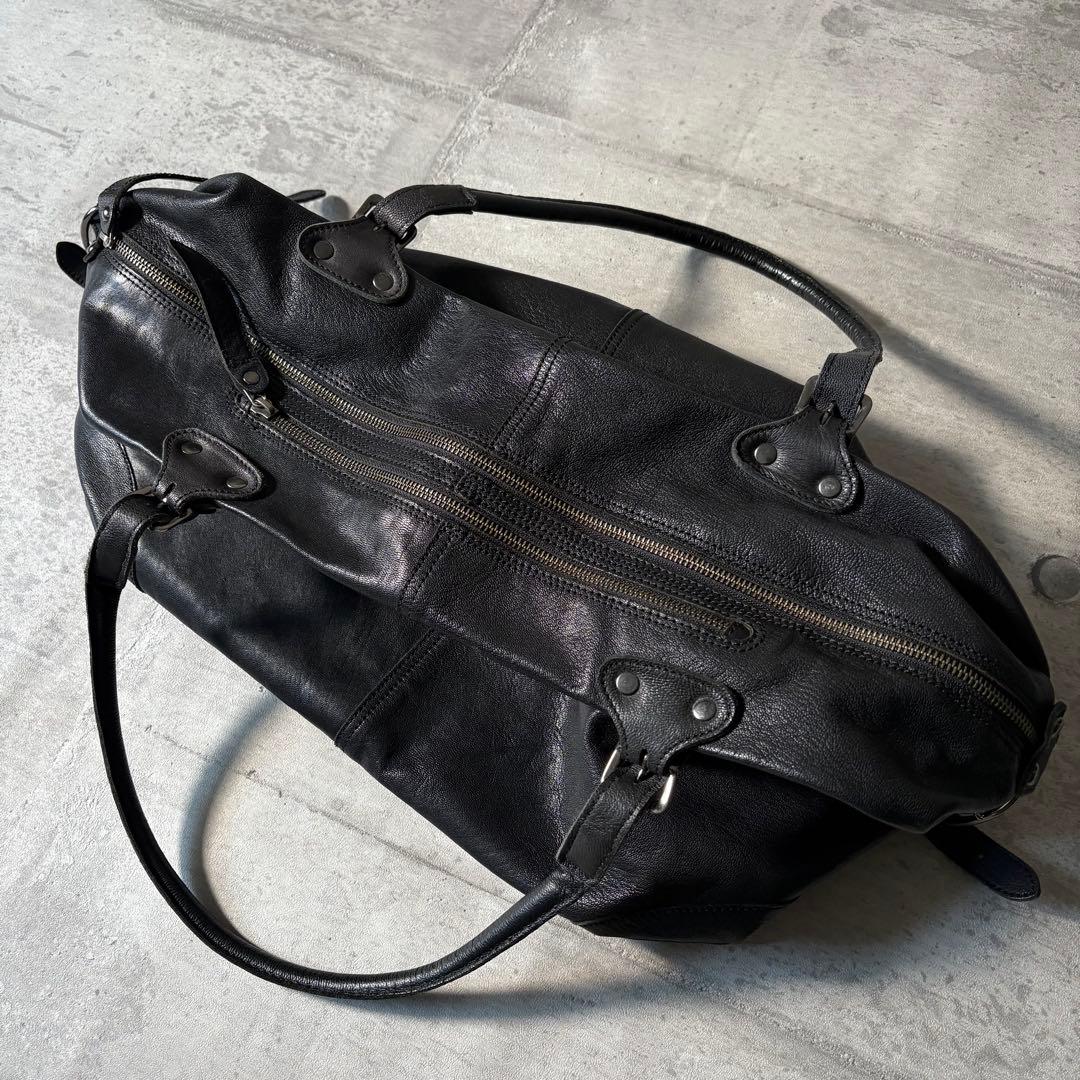 バッグ 00s archive leather boston bag y2k