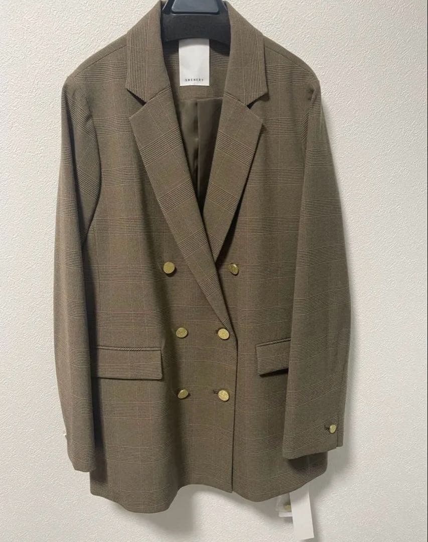 チェックダブルジャケット　シーナリー shenery 38
