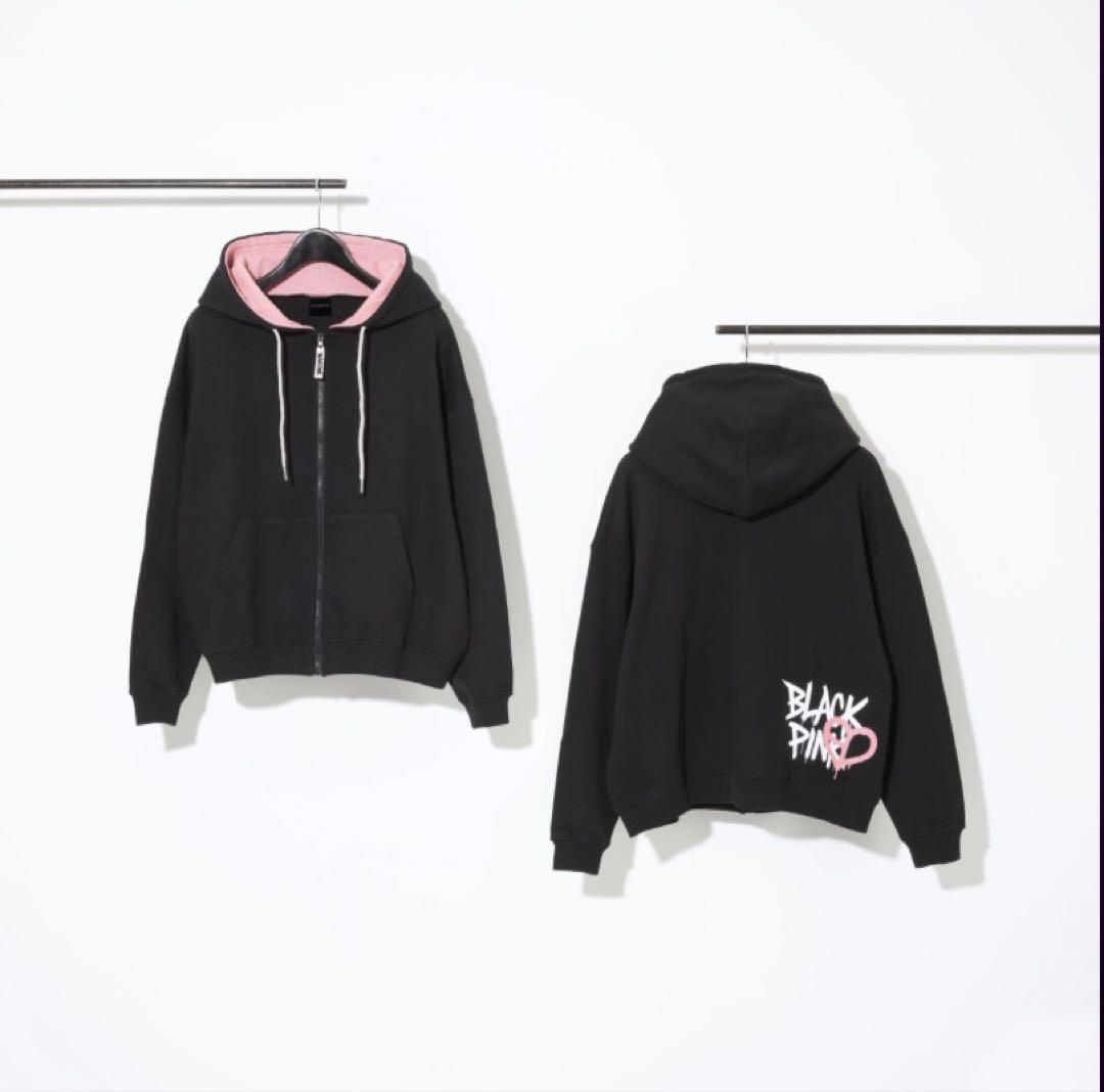 blackpink ジップアップフーディー　STREETLOGO