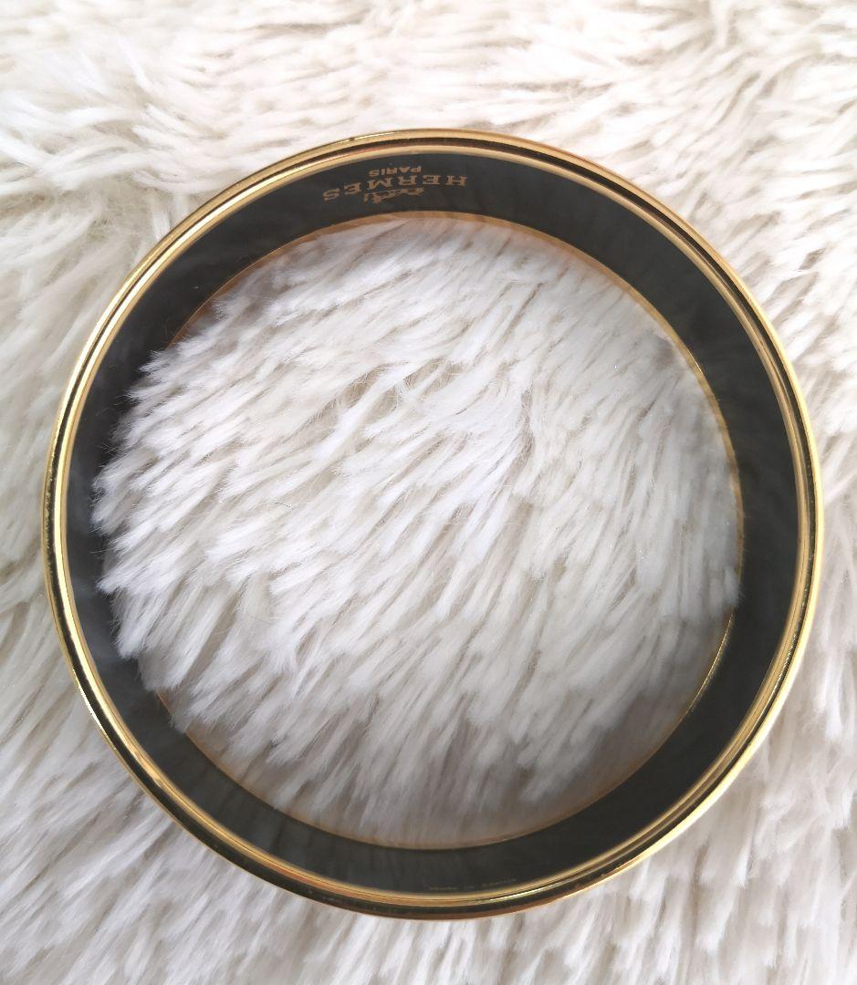 M*s様 【美品】HERMES エマイユ バングル 馬モチーフ 3連馬 七宝 馬