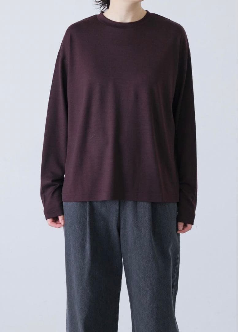 タグ付き未使用品　かぐれ　ウォッシャブルウールプルオーバー　BROWN