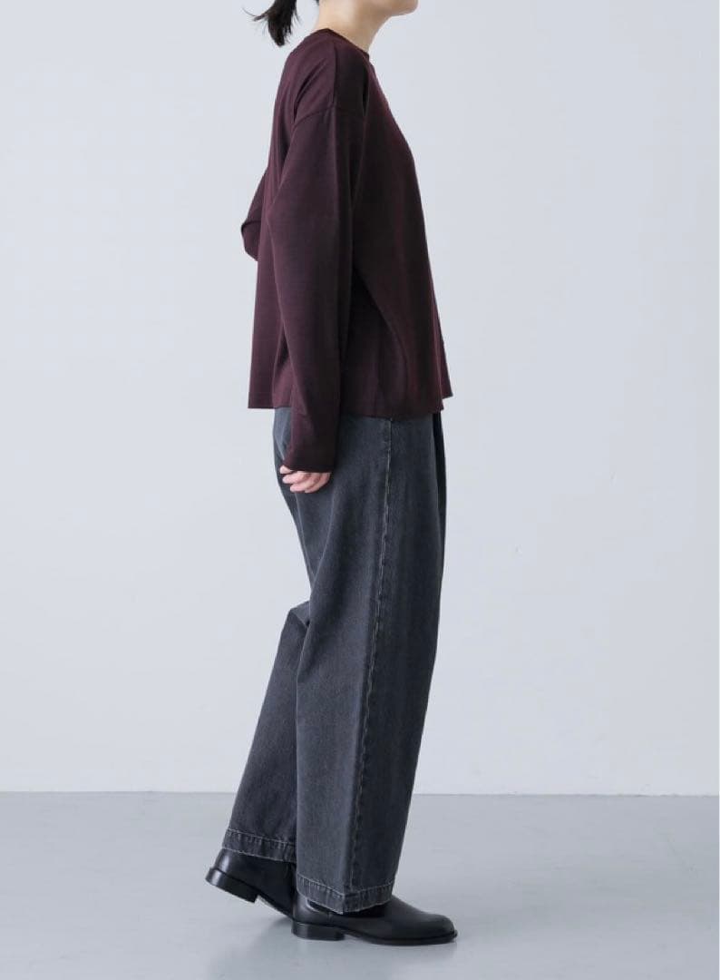 タグ付き未使用品　かぐれ　ウォッシャブルウールプルオーバー　BROWN