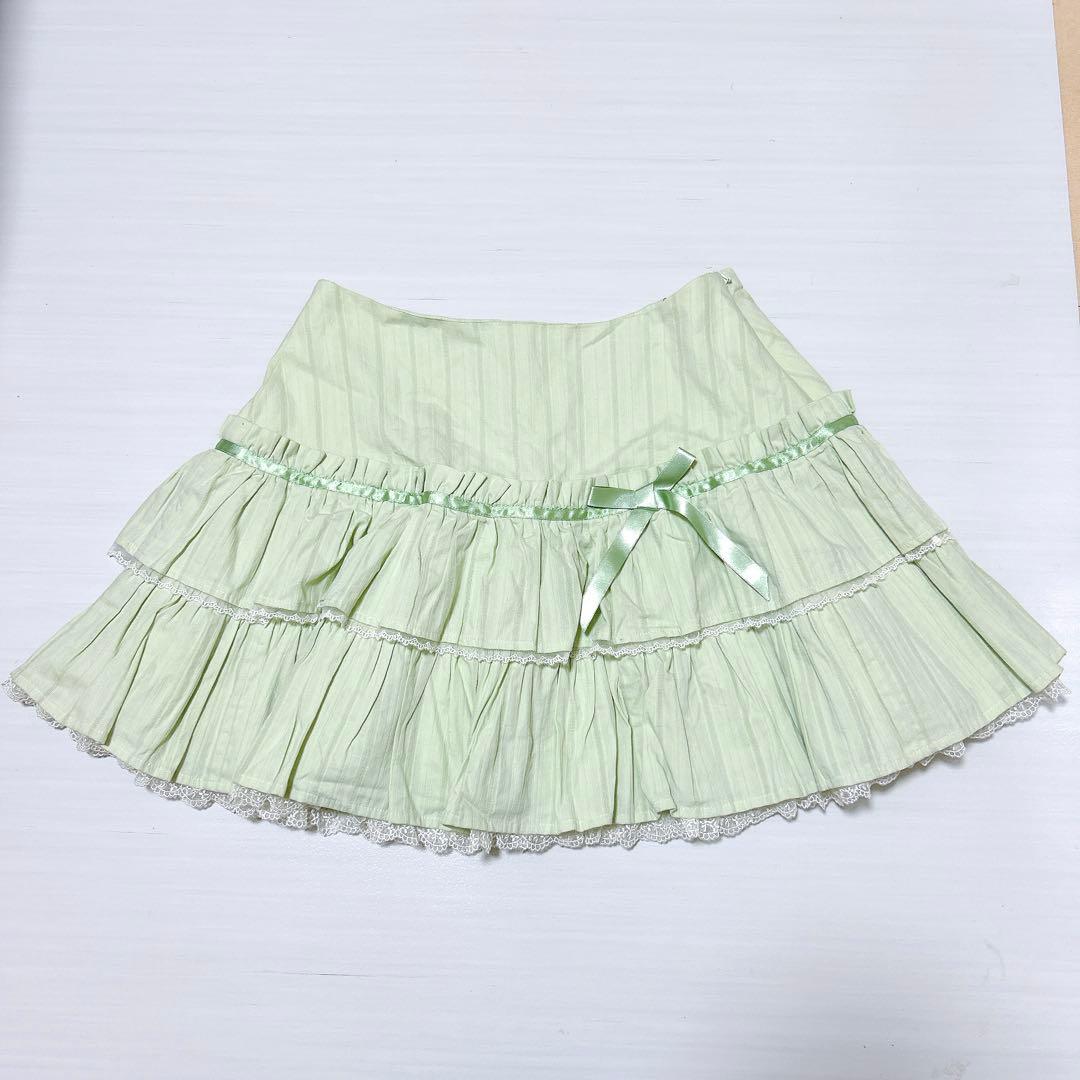 美品　Angelic Pretty ティアード　スカート　ミニ　フリル　平成