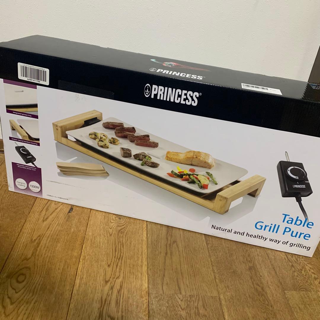 美品Princessプリンセス テーブルグリルピュア ホットプレートセラミック